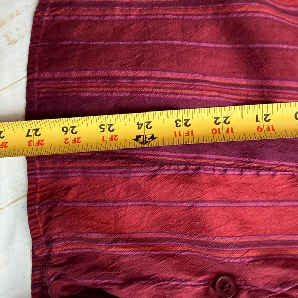 Jones New York | Silk Skirt | Size 25W | Pink & Red Stripes - Picture 7 of 7